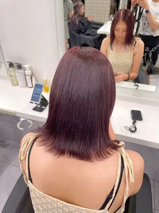 ミディアム カラー 🎀暖色/ラベンダー /paru🤍のヘアスタイル