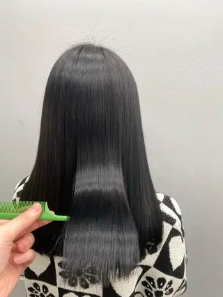 ロング カラー 京都レイヤーカット/ 縮毛矯正/羽柴りくのヘアスタイル