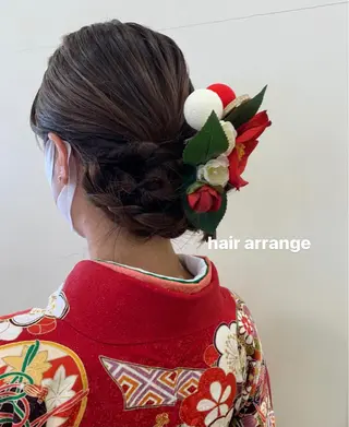 ロング ヘアアレンジ 顔周りレイヤー 🎀マリノのヘアスタイル