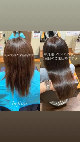 セミロング LandS barber &beauty所属・髪質改善特化 長澤友哉のヘアスタイル