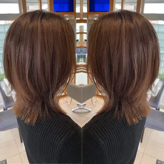 ミディアム カラー 松戸　kiju オーナースタイリストのヘアスタイル