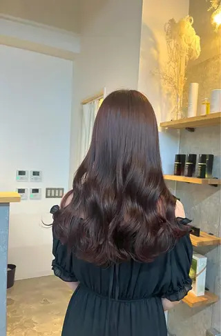 セミロング カラー ハイトーンカラ ー/小川のヘアスタイル