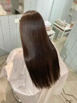 ロング パーマ 韓国風レイヤーカット 💎髪質改善"yuiのヘアスタイル