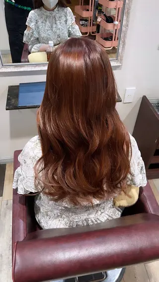ロング カラー なつき/ 艶カラー/縮毛矯正のヘアスタイル