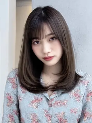 セミロング 生艶髪＆レイヤー🔔 渋谷お薦めNo.1✨のヘアスタイル