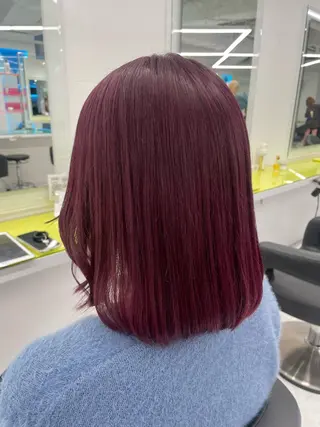 ミディアム カラー ガーリー♡女の子っぽ ヘア♡ピンクカラー♡のヘアスタイル