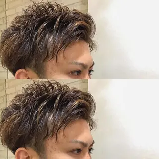 ショート カラー メンズ 平内 賢人のヘアスタイル