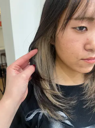 セミロング カラー ヘアアレンジ 無料カットモデル‪✨ ✂️Nanami🌷のヘアスタイル