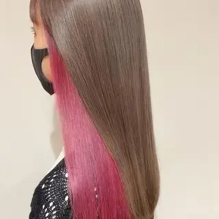 ロング カラー AMI Hair  supply所属・髪質改善カラー 韓国風レイヤーのヘアスタイル