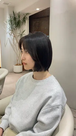 ミディアム カラー 渋谷/レイヤーボブ・ 透明感カラーしょうごのヘアスタイル