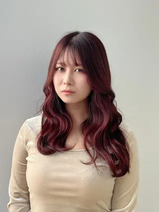 セミロング カラー 韓国/顔周り/透明感 /レイヤー/ひなたのヘアスタイル