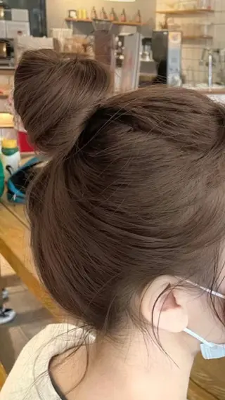 ロング ダブルカラーベージュ カラー/tuburaのヘアスタイル