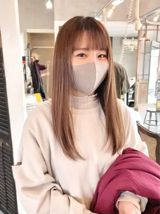 ロング 岡田 恭明のヘアスタイル