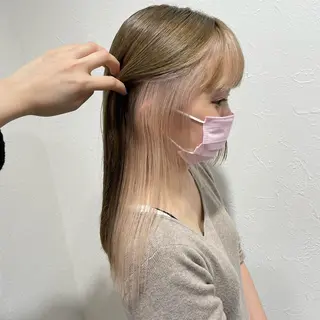 セミロング カラー IwAsh  大和駅店所属・shiho .のヘアスタイル