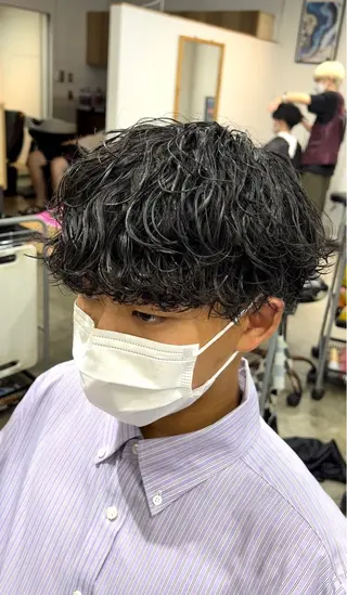 ショート パーマ メンズ おしゃれパーマ メンズ特化/みーまんのヘアスタイル