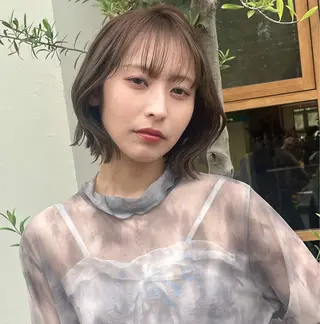 ミディアム 森 理音のヘアスタイル