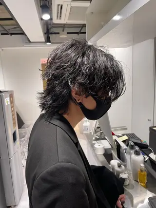 ショート カラー パーマ ヘアアレンジ メンズ キッズ ネイル マツエク・マツパ アイブロウ スパイキー/フェザー /波巻き/かいとのヘアスタイル
