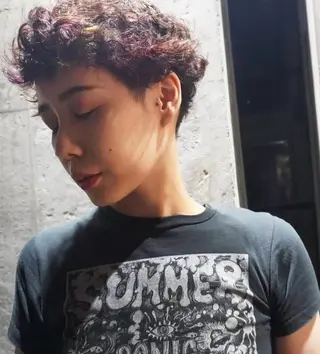 ショート カラー パーマ 心斎橋 女性 スタイリスト  大阪のヘアスタイル