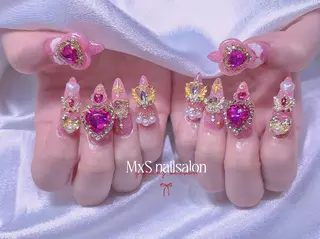 ネイル MxS Nail 【長さだし/フィルイン/マグネット/ワンホンネイル/韓国ネイル/パラジェル】所属・M×S Nail みなのネイルデザイン