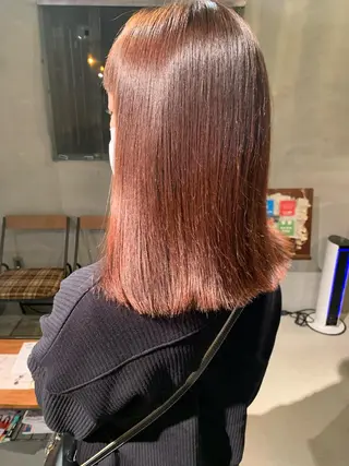 ミディアム レイヤー/韓国ヘア 杉浦結梨のヘアスタイル