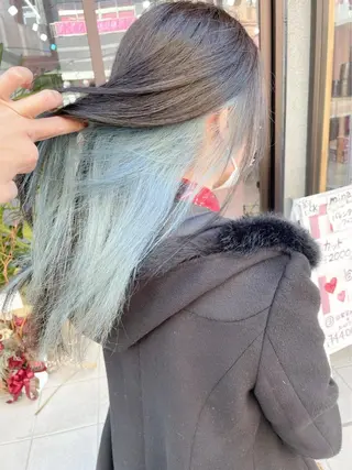 ミディアム カラー ヘアアレンジ Bob＆ハイトーン 専門家CHIHIROのヘアスタイル