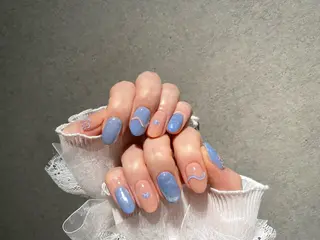 ネイル I-nailロング /ワンホン/キラキラのネイルデザイン