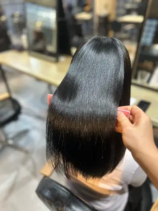 ミディアム 🌷ブリーチ縮毛矯正 /mina🌷のヘアスタイル