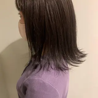 ミディアム カラー ミディアムパーマ /癖毛パーマのヘアスタイル