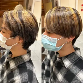 ショート パーマ 髪質改善/縮毛矯正 /ブリーチ矯正/岡部のヘアスタイル