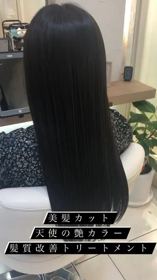 ロング カラー 艶質改善/縮毛矯正 ササキナツミのヘアスタイル