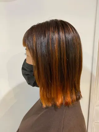 ミディアム カラー 金沢市/美容師/ 岡島由希美のマツエク・マツパデザイン
