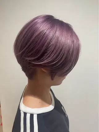 ショート カラー メンズ毛流れパーマ/ センターパート/怜哉のヘアスタイル