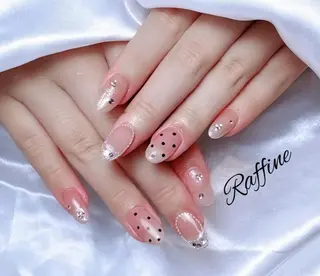 ネイル RAFFINE 月🦋🩵のネイルデザイン