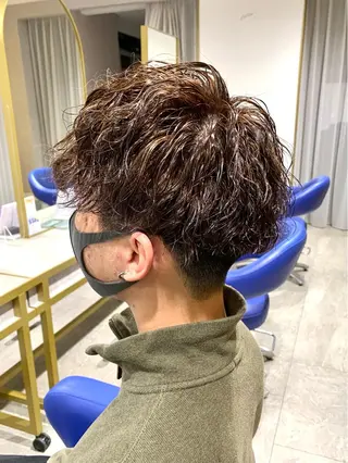 ショート パーマ ヘアアレンジ メンズ men’s salon NOA solte. 【メンズサロン ノアソルテ】所属・メンズパーマ職人 加藤 弘貴のヘアスタイル