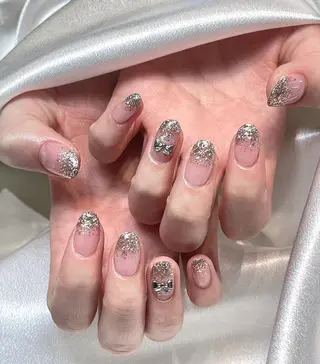 ネイル RAFFINE 月🦋🩵のネイルデザイン