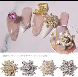 セミロング ネイル 長さ出し専門 nynaのネイルデザイン