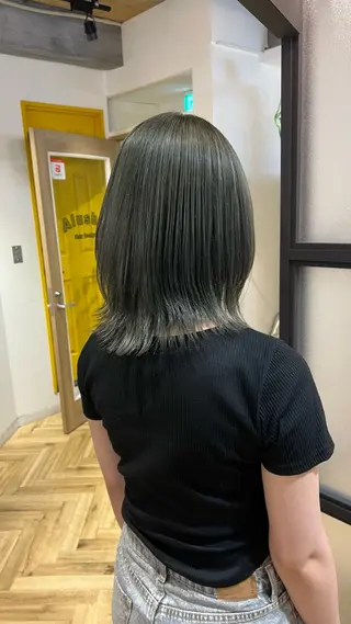 ミディアム カラー 艶カラー/韓国顔周り 🎀mamiのヘアスタイル