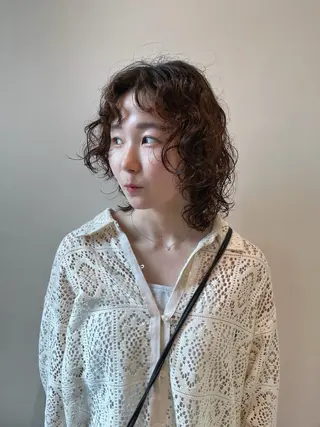 ミディアム パーマ ボブパーマ／アレンジ Onのヘアスタイル