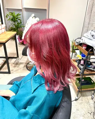 ミディアム カラー ✨髪質改善/ハイトー ン/艶髪高山のヘアスタイル