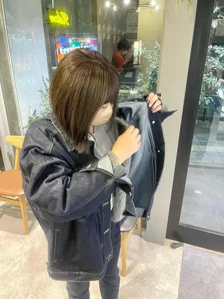 ミディアム ano @anomukuiのヘアスタイル