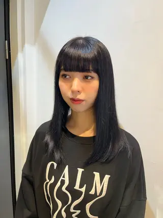 セミロング カラー HOMIE TOKYO所属・sora / 渋谷 / ハイトーンのヘアスタイル