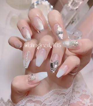 ネイル 23時まで❤︎韓国、 ワンホンネイルのネイルデザイン