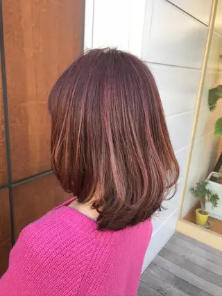 ミディアム カラー W/LIBERTY所属・W/LIBERTY 🌸鶴岡優のヘアスタイル