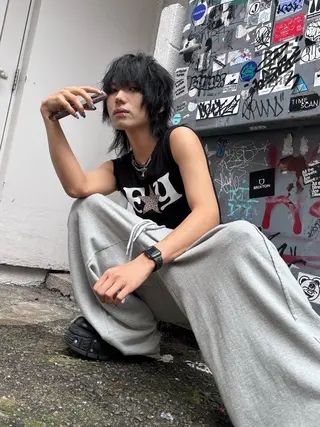 ミディアム メンズ RACCOON.TOKYO 渋谷店所属・メンズカット特化🐺 ウルフ[店長]置塩祥のヘアスタイル