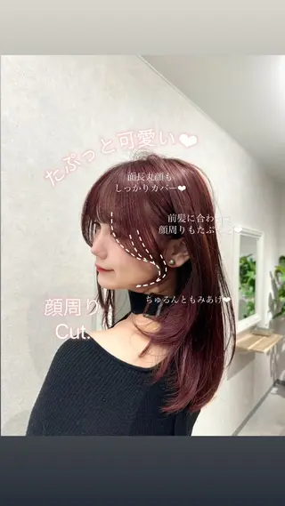 セミロング 銀座/前髪顔まわり/ 透明感カラー/danのヘアスタイル