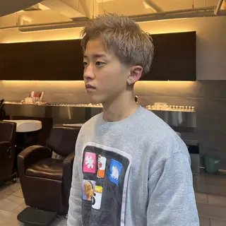 ショート カラー メンズ モデル募集◆堀江 海里◆桂駅1分のヘアスタイル