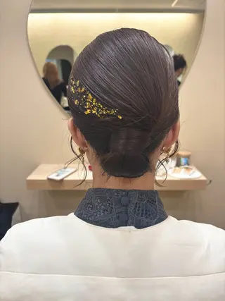 ミディアム ヘアアレンジ え りのヘアスタイル