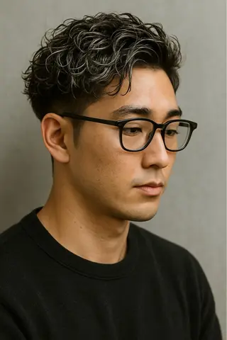 カラー パーマ メンズ 松崎 崇のヘアスタイル