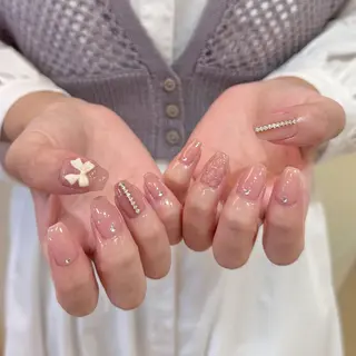 ネイル 𝕄𝕚𝕪𝕦🤍 自由が丘⌇パラジェルのネイルデザイン