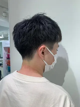 ショート メンズ 【センターパート/ マッシュ】ryokaのヘアスタイル